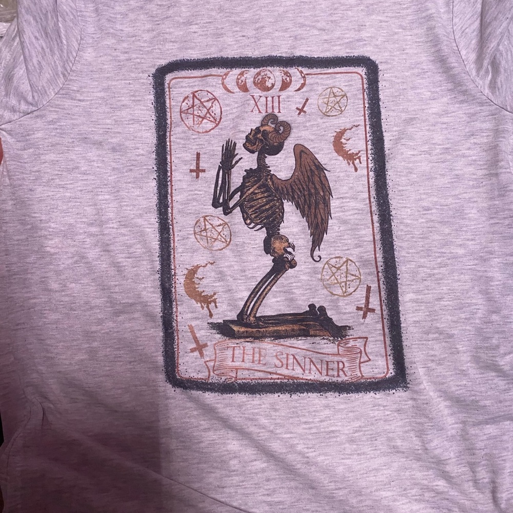 Graphic Tee with Skeleton Design